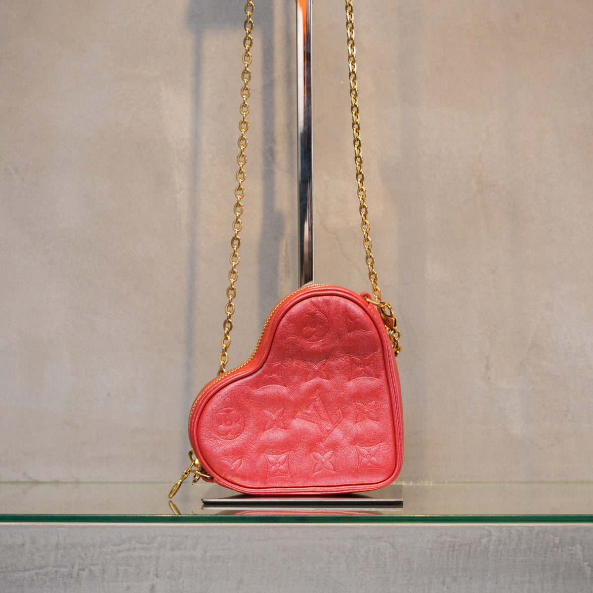 LOUIS VUITTON ルイヴィトン モノグラム ハート オン チェーン