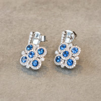 18K/750　ホワイトゴールド　サファイア　ダイヤモンド