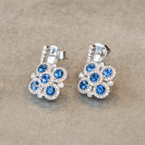 18K/750　ホワイトゴールド　サファイア　ダイヤモンド
