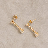 K18　イエローゴールド　ダイヤモンド　スイングピアス