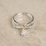 K18WG　ホワイトゴールド　ダイヤモンド　16号