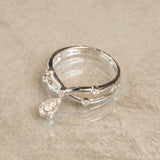 K18WG　ホワイトゴールド　ダイヤモンド　16号