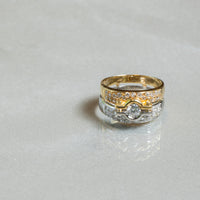 リング 18K/Pt900 D0.66CT D0.30CT 17号