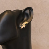 K18　イエローゴールド　ダイヤモンド　フラワーモチーフ