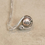 K18WG　ホワイトゴールド　黒蝶パール　ダイヤモンド