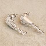 K18WG　ホワイトゴールド　ダイヤモンド　ブーケモチーフ