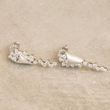 K18WG　ホワイトゴールド　ダイヤモンド　ブーケモチーフ