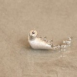 K18WG　ホワイトゴールド　ダイヤモンド　ブーケモチーフ