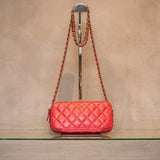 CHANEL　シャネル　マトラッセ　チェーンウォレット　ラムスキン　ローズピンク