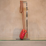 CHANEL　シャネル　マトラッセ　チェーンウォレット　ラムスキン　ローズピンク