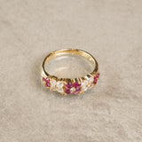 K18　イエローゴールド　ルビー　ダイヤモンド　8.5号