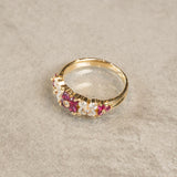 K18　イエローゴールド　ルビー　ダイヤモンド　8.5号