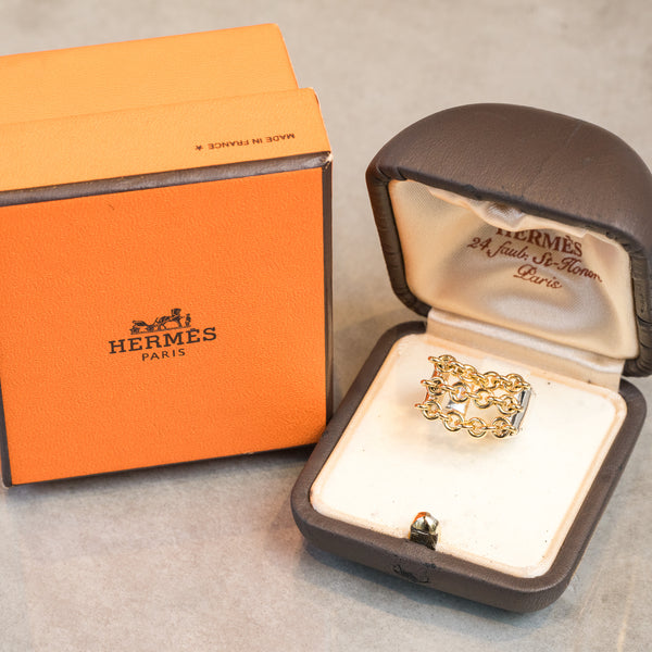 HERMES　エルメス　メキシコチェーン リング　52号