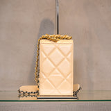 CHANEL　シャネル　マトラッセ　ベージュ　フォンホルダー　