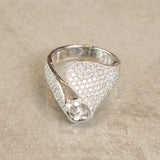 K18WG　ホワイトゴールド　ダイヤモンド　13号