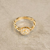 K18　イエローゴールド　ダイヤモンド　10号