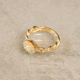 K18　イエローゴールド　ダイヤモンド　10号