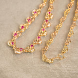 K18　イエローゴールド　ルビー　ダイヤモンド