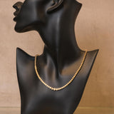 K18　イエローゴールド　ダイヤモンド　テニスネックレス