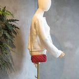 CHANEL　シャネル　マトラッセ　チェーンウォレット　ラムスキン　ローズピンク