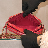 CHANEL　シャネル　マトラッセ　チェーンウォレット　ラムスキン　ローズピンク