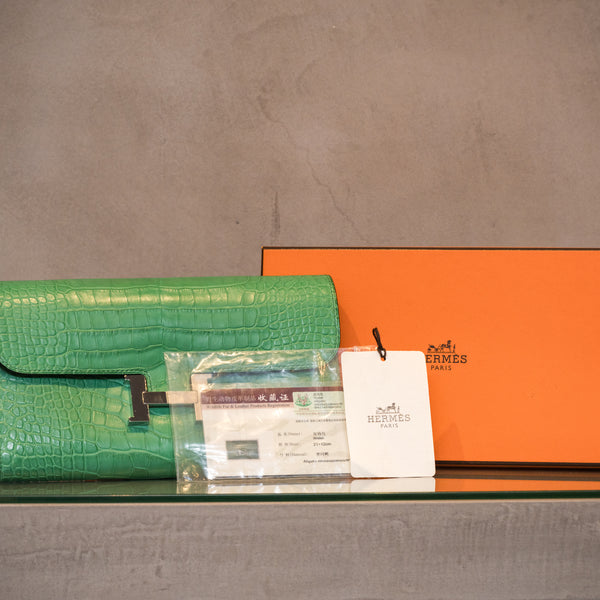 HERMES　エルメス　コンスタンスロング　アリゲーター　バンブー